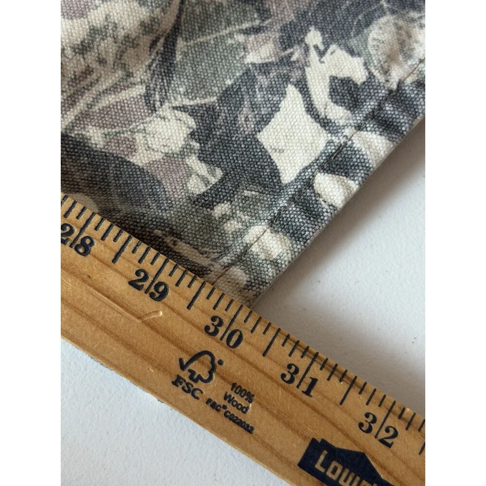 Zara Floral Camo Double Knee Pants Men 32x30 Cotton Canvas Utility Cargo